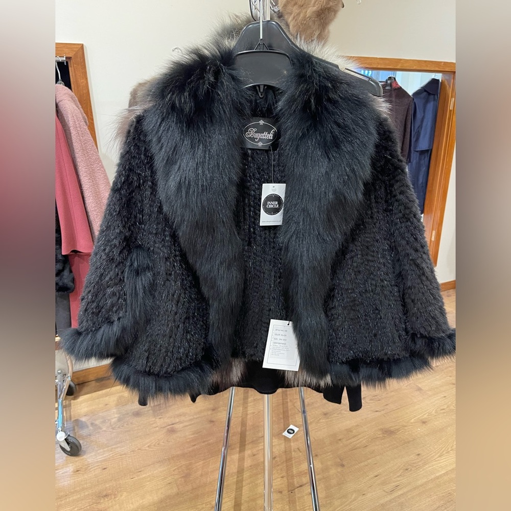 Real fur Mink and Fox cape